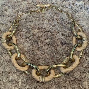 Banana Republic Gold and Crystal Necklace